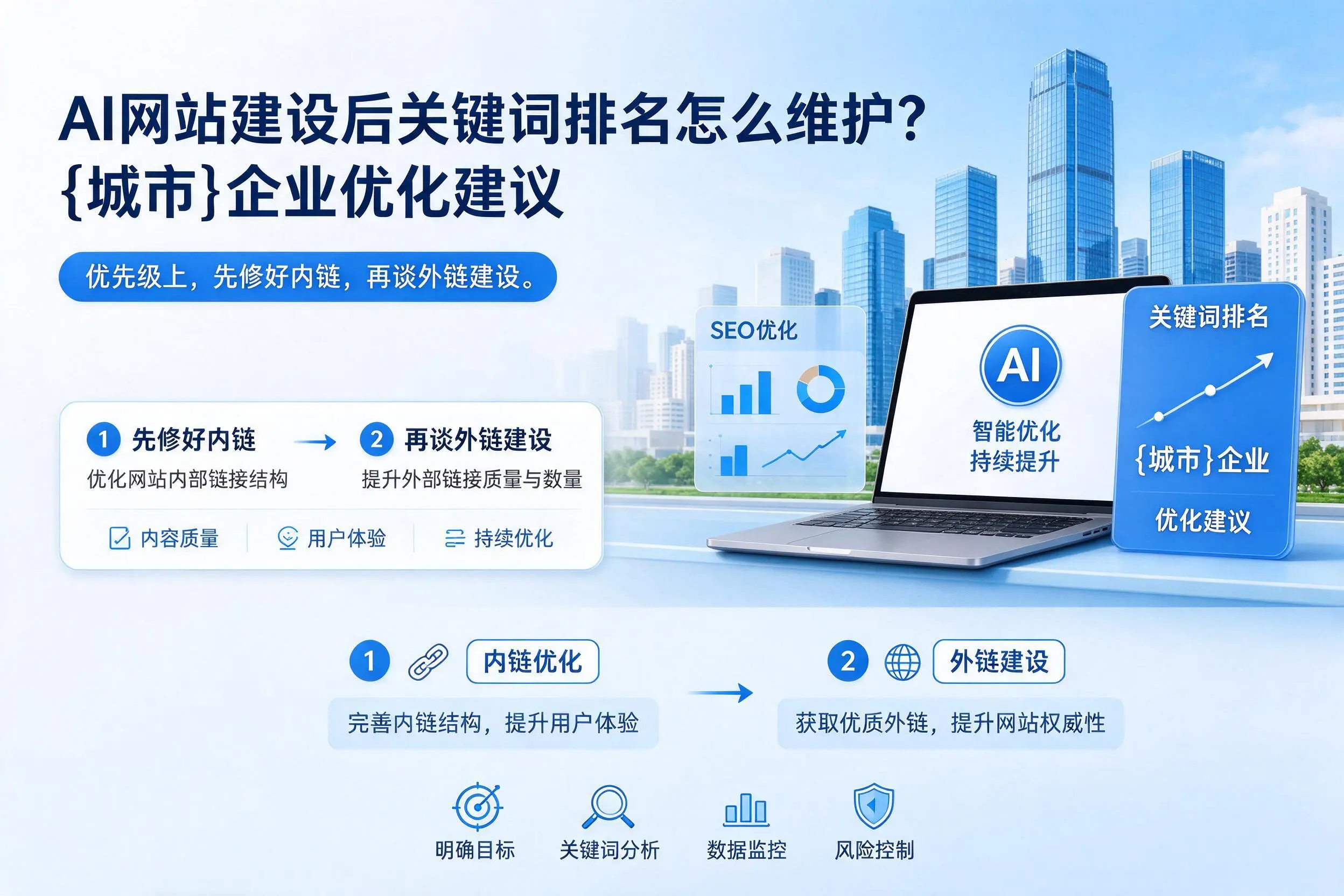 AI网站建设后关键词排名怎么维护?茂名企业优化建议