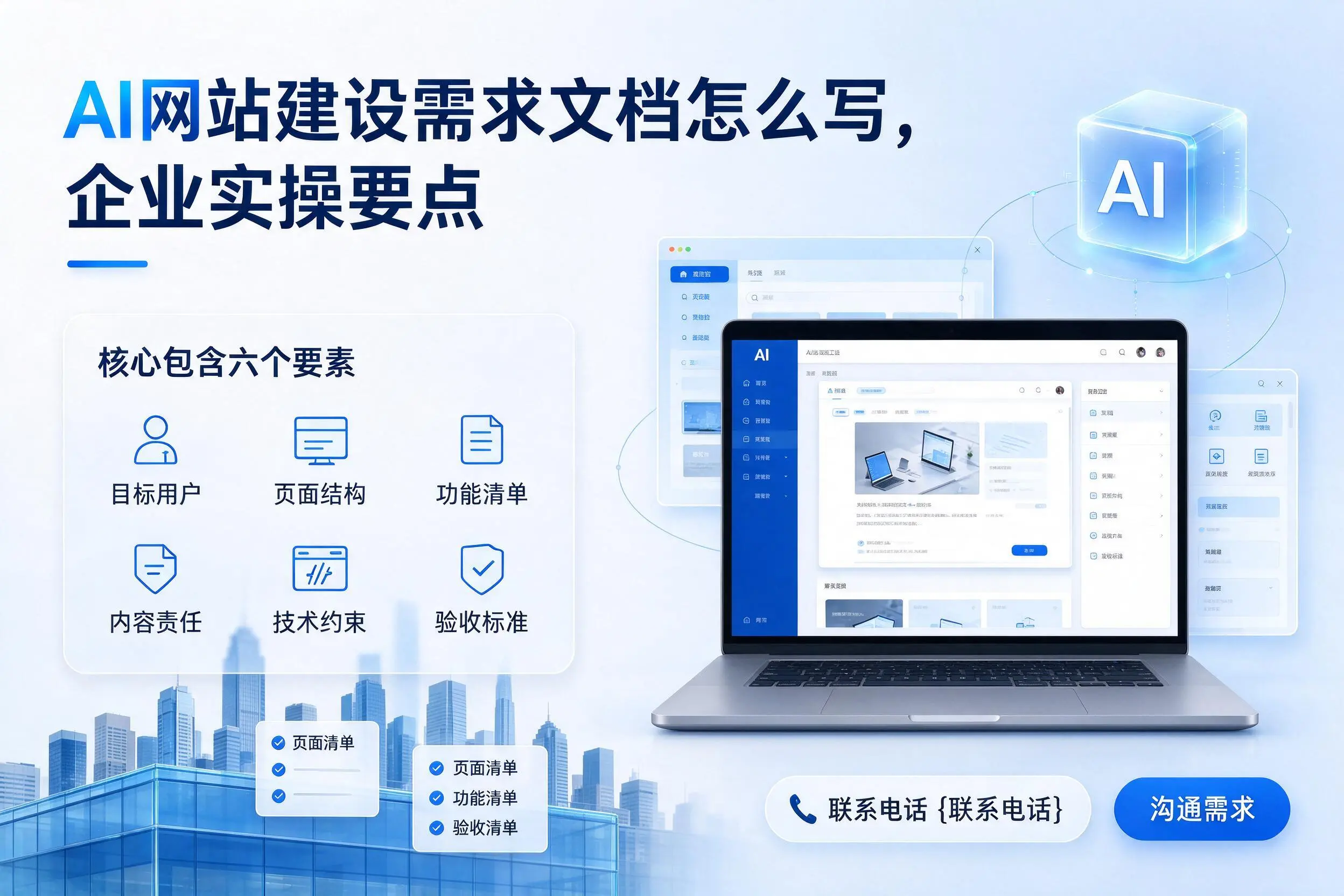 AI网站建设需求文档怎么写，茂名企业实操要点
